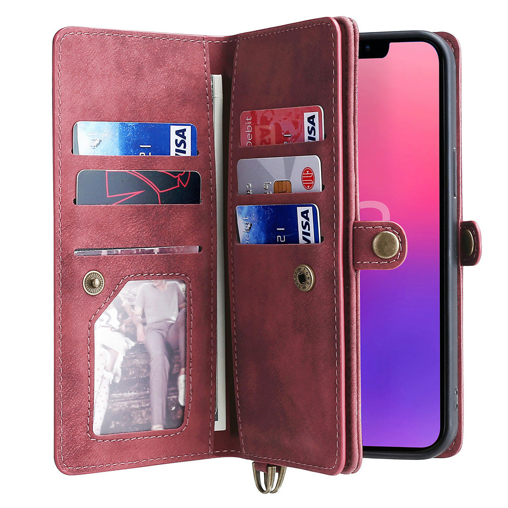 MEGSHI 021-serien til iPhone 14 Plus PU-læderstativ Telefoncover Magnetisk aftagelig tegnebog Drop-sikker telefoncover MEGSHI 021-serien til iPhone 14 Plus PU-læderstativ Telefoncover Magnetisk aftagelig tegnebog Drop-sikker telefoncover